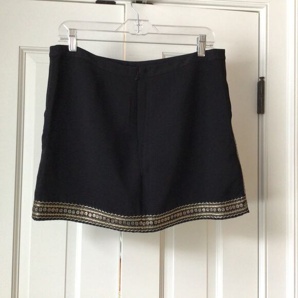 Madewell Black Embellished Mini Skirt Sz 8 - Picture 4 of 7